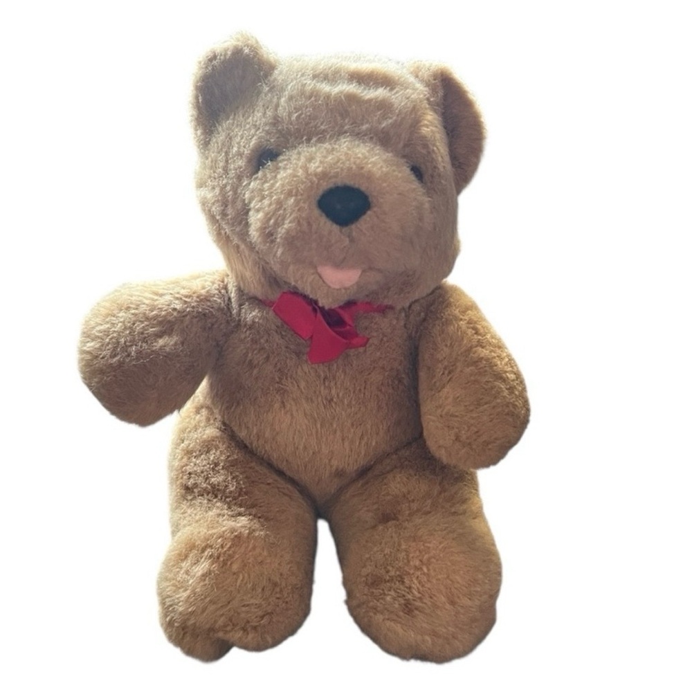 Vintage 1990 Dakin Teddy Bear Brown Stuffed Animal Works 9” Sitting